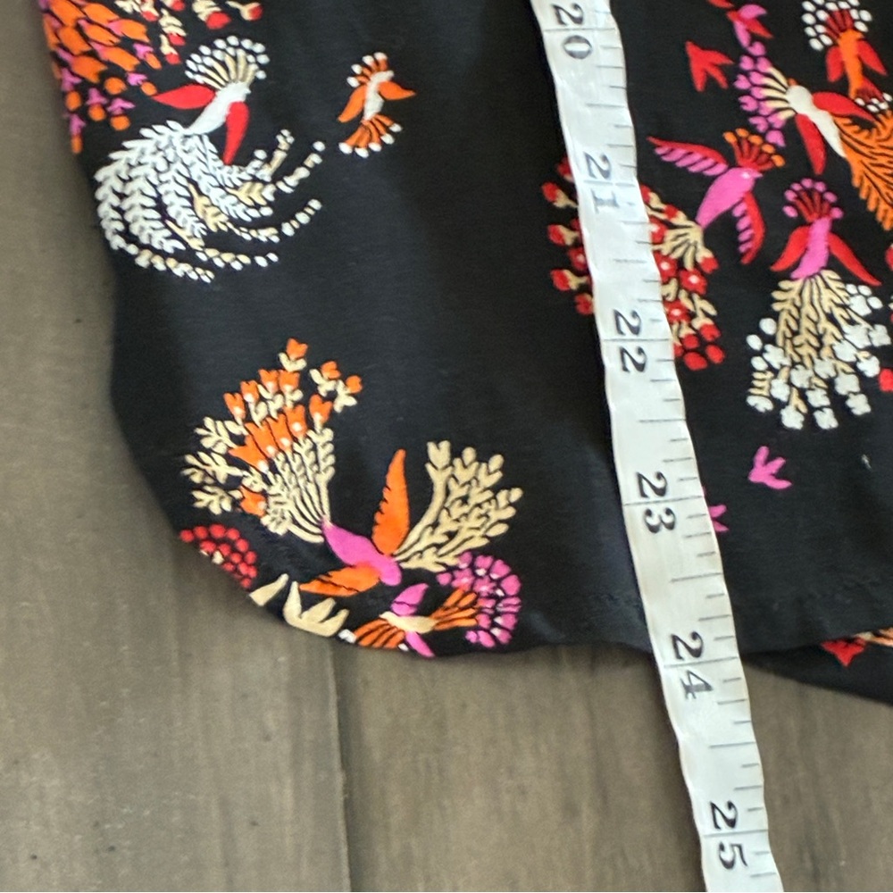 Anthropologie 28 of 52 Conversations Whimsical Bird and Floral Top - Size 6 - Picture 14 of 16